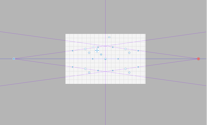二点透視図のパース定規